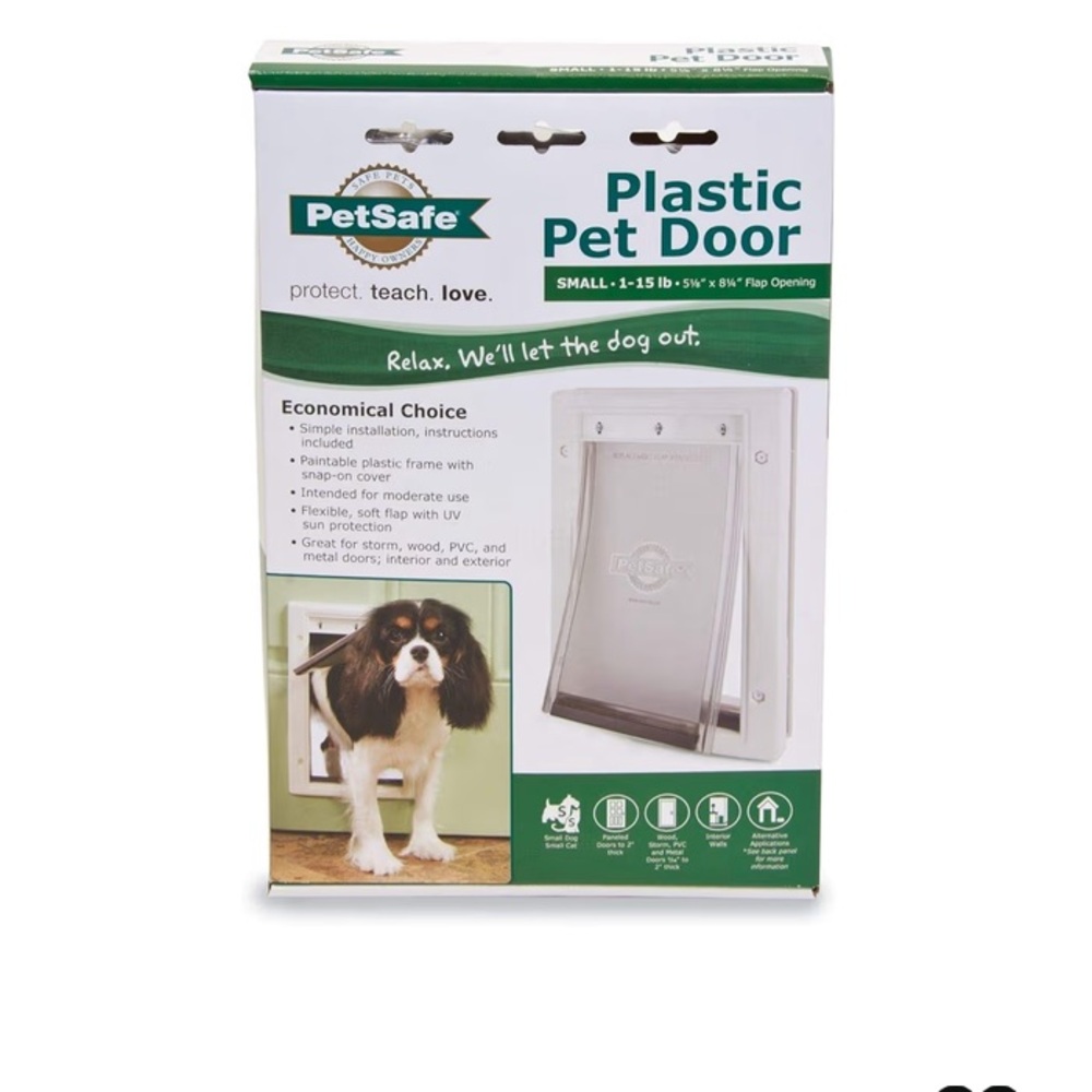 PetSafe Plastic Pet Door - White/Clear Gor Small Dog